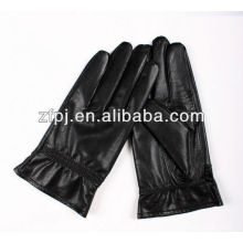 mens black sheepskin leather driving gloves for motorbike